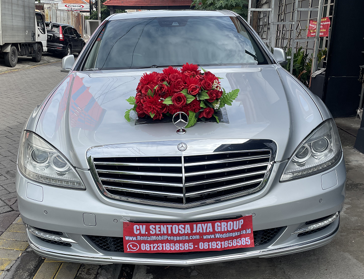 sewa mercy S class warna silver s350 surabaya, sewa mobil mercy s class wedding car surabaya