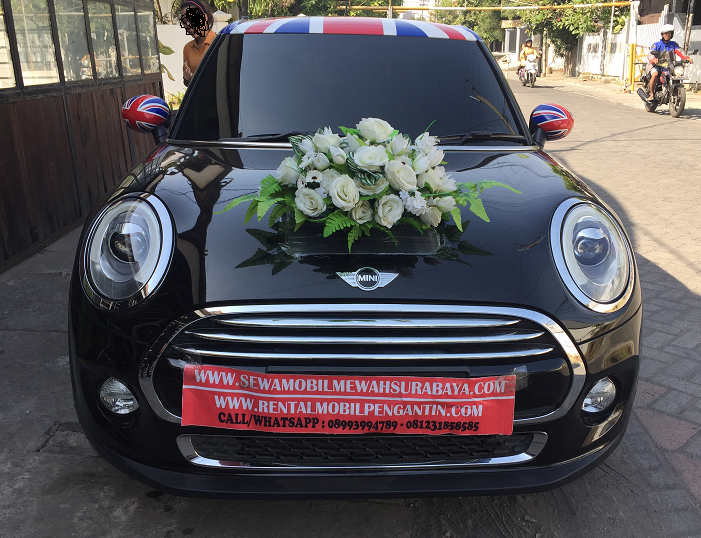 sewa mini cooper hitam surabaya, sewa mobil minicooper hitam wedding car surabaya