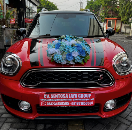 sewa mini cooper merah surabaya, sewa mobil minicooper merah wedding car surabaya
