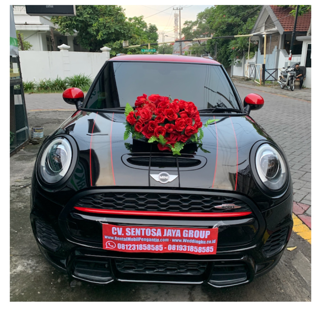 sewa mini cooper hitam surabaya, sewa mobil minicooper hitam wedding car surabaya